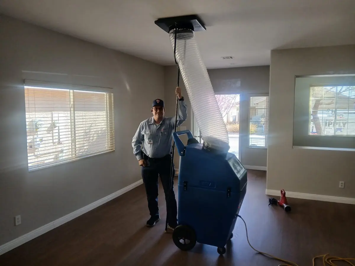 Professional Dryer Vent Cleaning work inside a Bermuda Dunes home